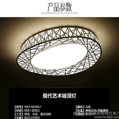 椭圆鸟巢吸顶灯简约客厅卧室节能灯创意个性LED吸顶灯直销
