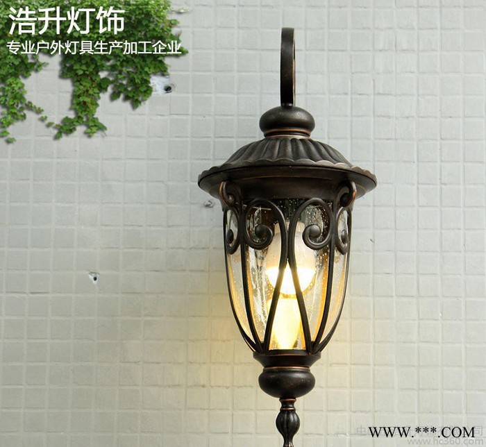 欧式户外壁灯室外防水庭院壁灯别墅花园门口墙灯玻璃铝复古景观灯图1