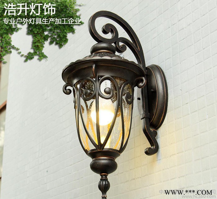 欧式户外壁灯室外防水庭院壁灯别墅花园门口墙灯玻璃铝复古景观灯图2