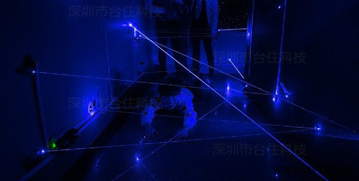 密室游戏蓝光激光发射接收全套含中央控制器接收报警器光束激光灯图2