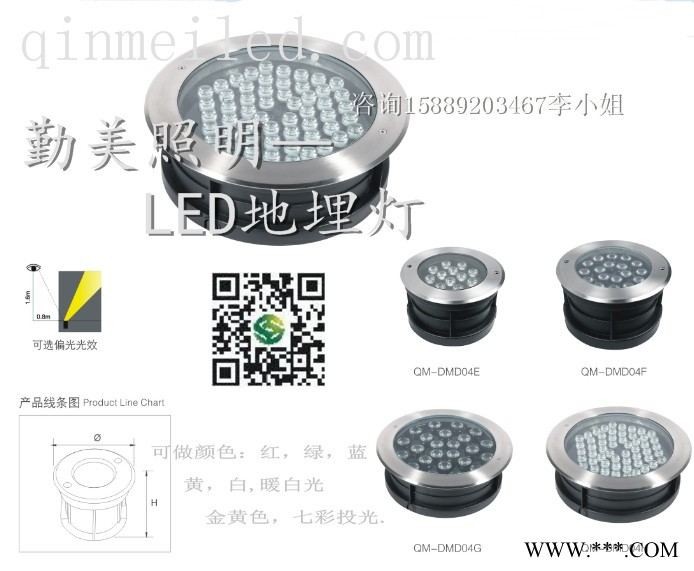 勤美照明QM-DMD04H 公园小桥地面景观灯 LED蓝白色混光地埋灯图3