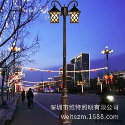 户外LED庭院路灯别墅景观防水欧式庭院灯欧式户外防水LED路灯室外灯防水景观灯别墅高杆