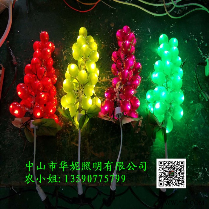 华妮HN-ZXD20190528019 LED桃子造型灯 西安春节街道桃心景观灯 LED葡萄挂件灯 市政步行街美化装饰灯图5