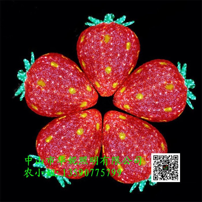 华妮HN-ZXD20190528019 LED桃子造型灯 西安春节街道桃心景观灯 LED葡萄挂件灯 市政步行街美化装饰灯图6