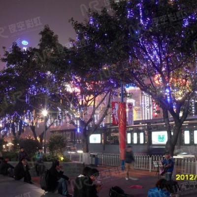 广州天河城城市亮化树木亮化——夜空彩虹景观灯饰