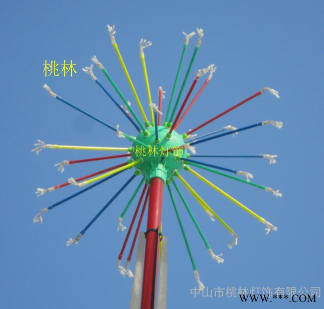 桃林LED烟花灯**灯焰火灯LED树灯婚庆圣诞节灯光节装饰景观灯花灯彩灯户外庭院草坪灯椰树灯直径3米一体花五头烟花灯图7