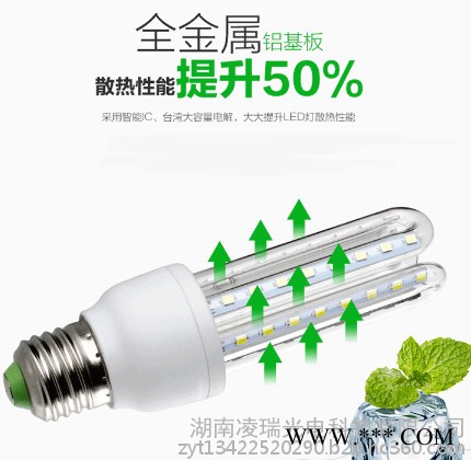 凌瑞LED节能灯泡高亮度LED玉米灯   塑包铝球泡自营图3
