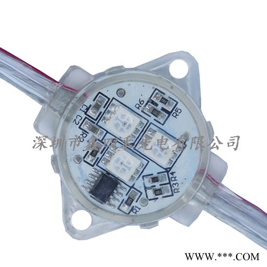 鑫四禾30mm RGB全彩LED点光源像素灯 LED景观灯轮廓灯线条灯 抗UV耐黄阻燃防水LED户外亮化灯装饰灯