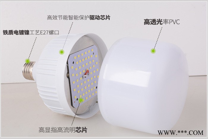 led灯泡3W节能灯泡螺口E27球泡E14螺旋5W高亮家用大功率照明图3