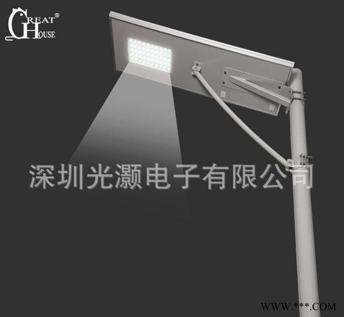 60W33A太阳能一体化路灯 户外照明 庭院灯 射灯景观灯防图3