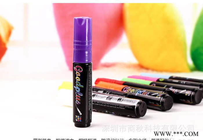 **新款荧光灯板笔 LED电子板专用笔 环保多色可选玻璃板黑图2