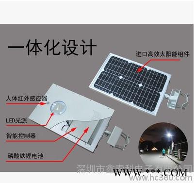 太阳能一体化路灯 节能灯 庭院灯 景观灯 草坪灯图3