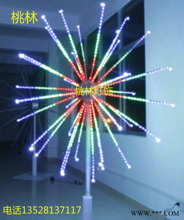 桃林LED烟花灯**灯焰火灯LED树灯椰树灯树发光树灯光节装饰景观灯花灯彩灯庭院灯草坪灯图2
