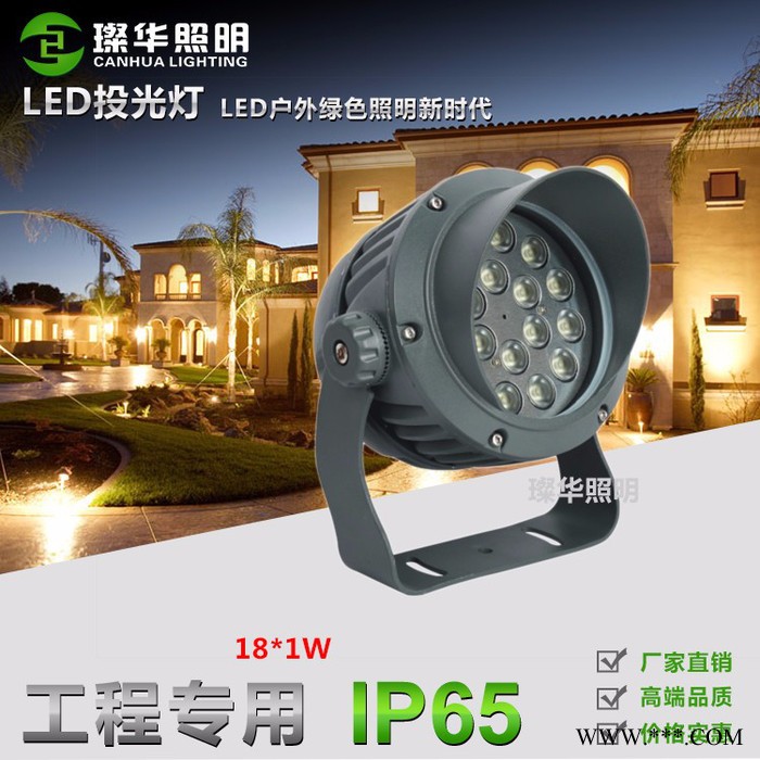 庭院花园插地18W24W36W54W 投射灯聚光灯草坪庭院照树灯景观灯广告灯用于广场灯光 园林树木可做插地灯各种单色彩色图5