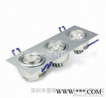 LED三头节能灯/led天花灯/3*1*1W大功率天花灯/筒图2