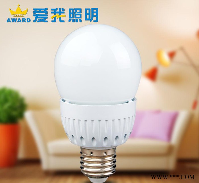 爱我照明LED灯泡4W6W单灯节能灯泡E27螺旋口球泡灯led光源灯超亮图3