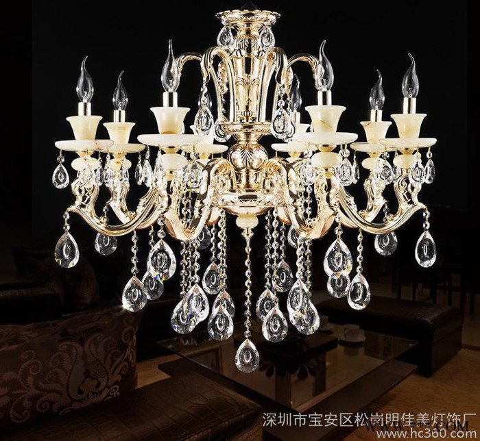 低价 节能灯灯饰 蜡烛水晶吊灯 LED吸顶灯 创意水晶吸顶灯图3