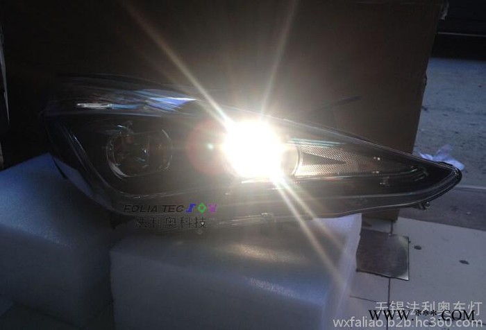 无锡法利奥车灯   索八大灯总成探陆泽低配升级高配版Q5双光透镜高亮光导氙气灯图3