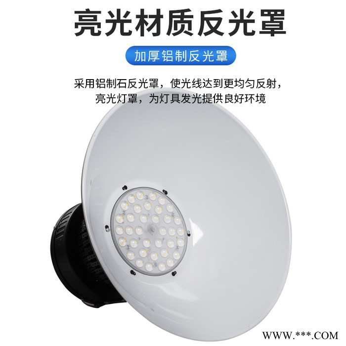亚明超亮led工矿灯厂房灯车间灯工厂灯吊灯天棚灯100w200w球馆照明灯图6