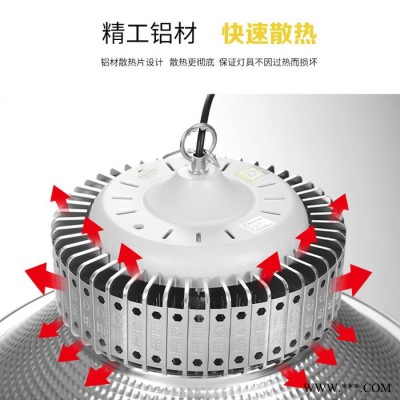 上海亚明照明led工矿灯200W鳍片工厂房灯150瓦车间灯球场仓库超亮