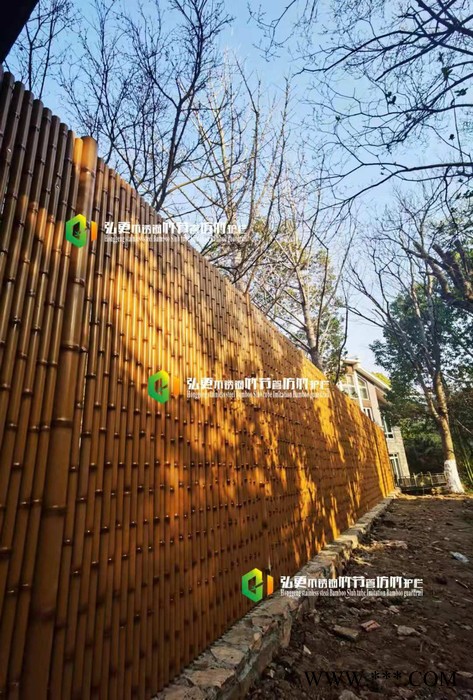 新款景观护栏 护栏管弘更厂家直发 仿竹护栏 仿竹围栏 竹节护栏 仿竹篱笆 竹篱笆图3