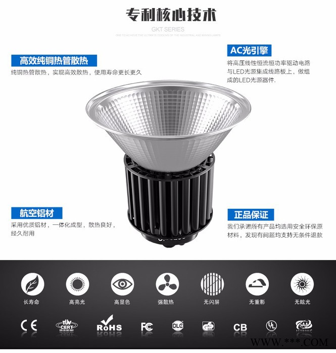 Sinozoc-兆昌ZCGKT100 LED工矿灯100W 工厂照明灯led节能工矿灯图3