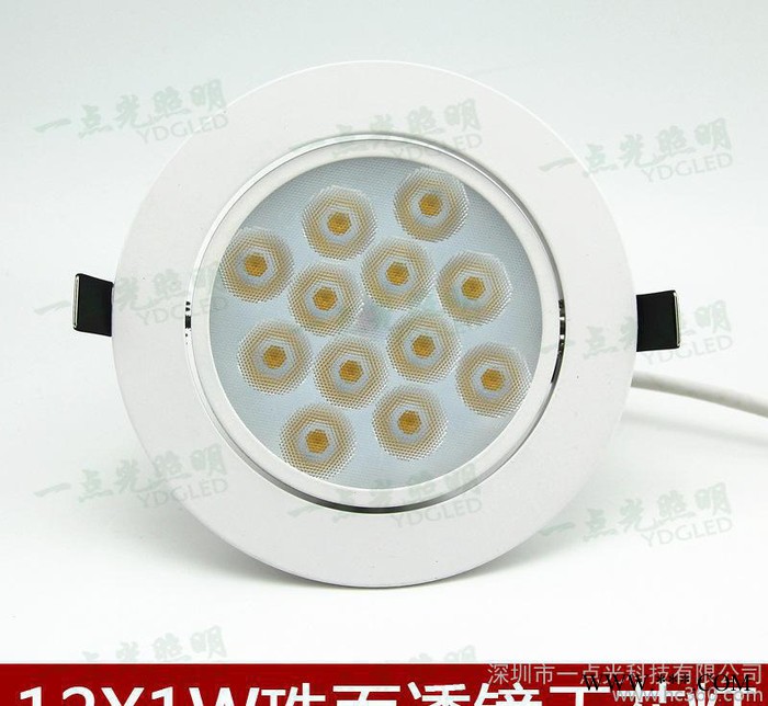 12W天花射灯LED节能灯客厅吊顶天花灯服装店装修灯贴片LE图1