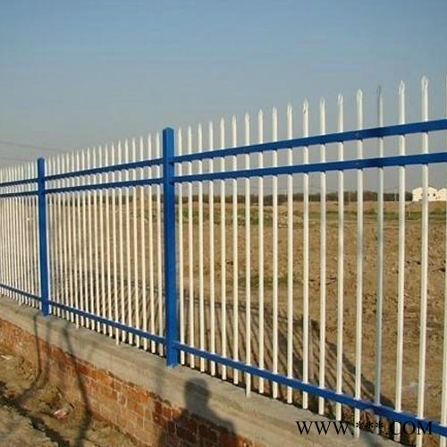仁怀市白蓝绿色锌钢护栏 定制锌钢围墙护栏 批发锌钢护栏管厂家图5
