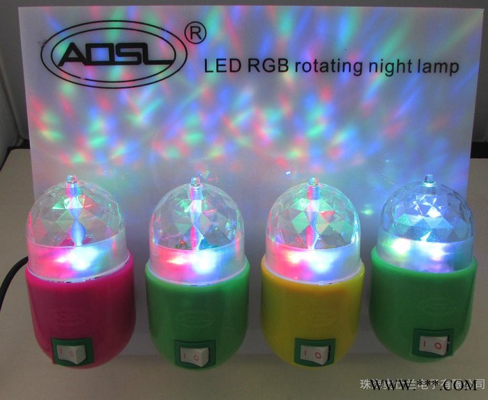 AOSL.LED小夜灯.七彩灯泡.LED变色灯.LED彩灯.LED旋转灯.节能灯.装饰灯.效果灯.房间装饰灯.走廊灯