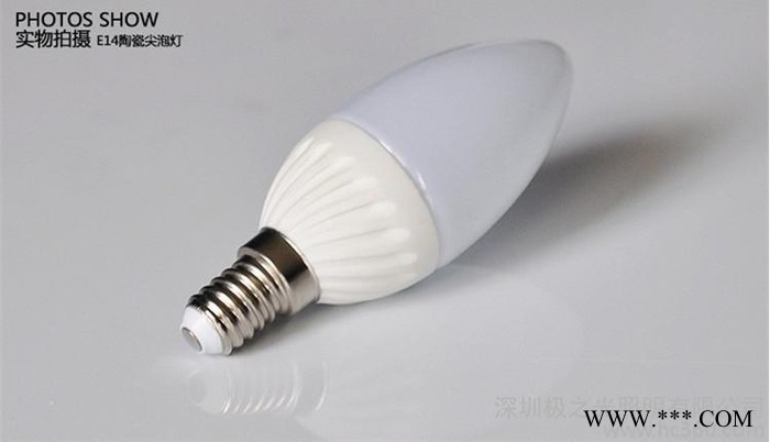 定制   高品质3w陶瓷尖泡灯LED蜡烛灯LED节能灯LE图2