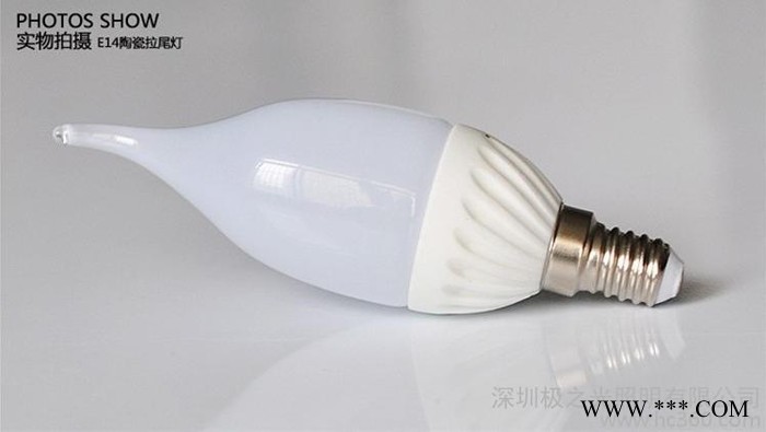 定制   高品质3w陶瓷尖泡灯LED蜡烛灯LED节能灯LE