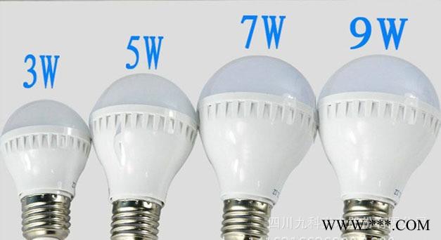 九科led球泡灯 led塑料球泡灯 led节能灯 led灯泡3w-12w室内灯泡图3