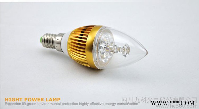 九科led蜡烛灯 E14螺口3W尖泡灯 蜡尾尖泡水晶灯专用LED节能灯图2