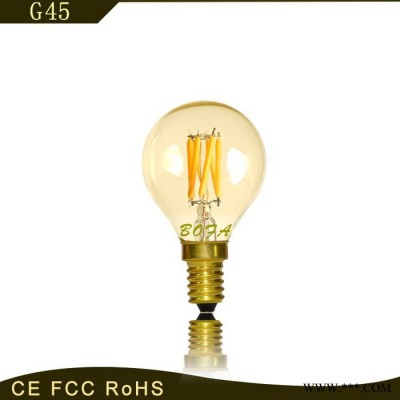2WG45 LED球泡灯 家居照明LED灯丝灯泡 CE/Rohs认证  复古爱迪生装饰小球泡 节能灯泡灯东莞**