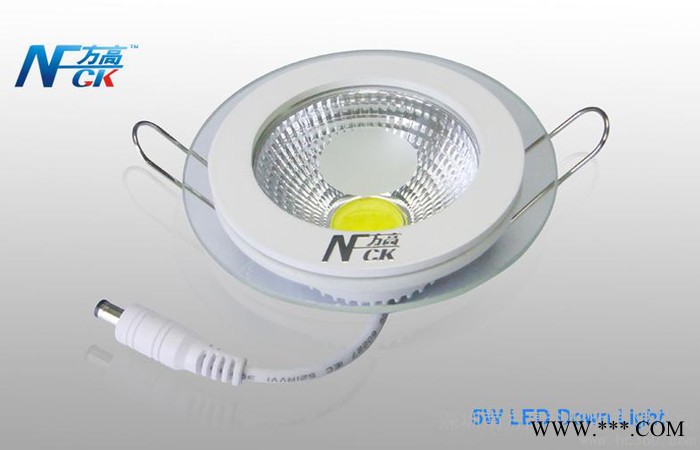 供应方高照明LED筒灯5W 玻璃外环筒灯10W 15W COB筒灯家居面板灯图3