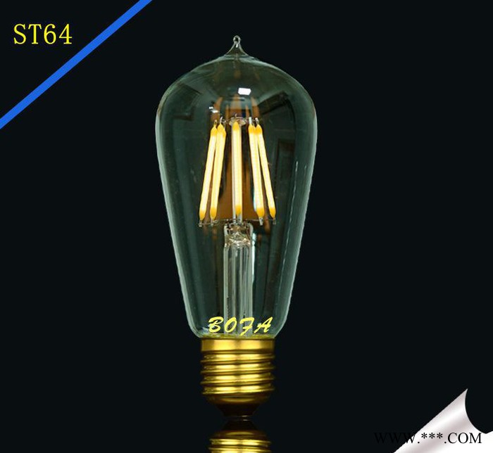 东莞** ST64 LED复古爱迪生球泡灯 5W 大功率灯丝灯泡 家居商业装饰照明球泡图3