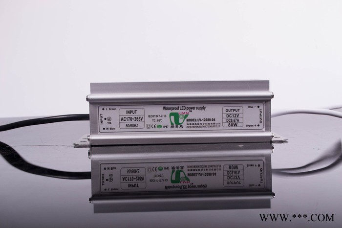 绿美能12V80W户外亮化工程护栏管电源 LED恒压防水电源图1