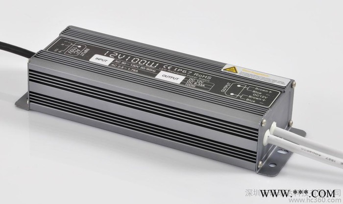 深圳LED防水电源、LED恒压电源12V100WLED灯条、模组、点光源、护栏管驱动电源**图1