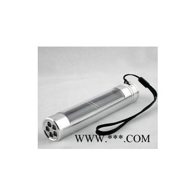直销太阳能充电手电筒 大功率强光LED手电 户外照明节能灯