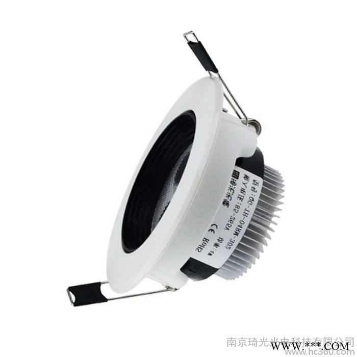 供应琦光led射灯天花灯客厅书房走廊牛眼节能灯具防眩光4W6W8W图2