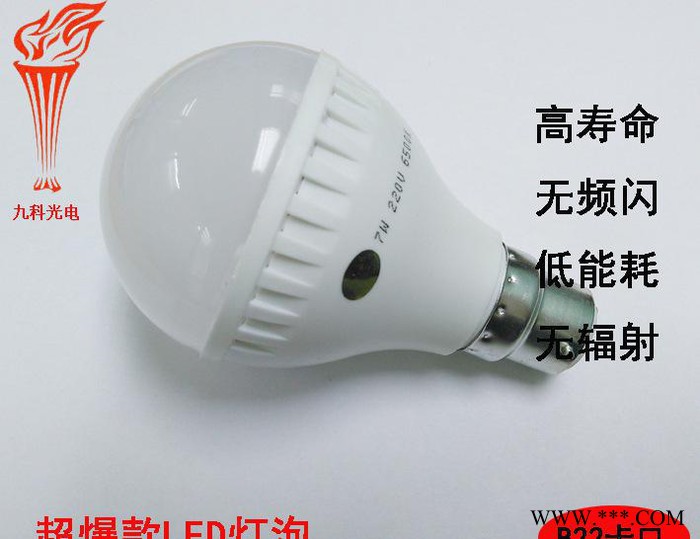 九科led球泡灯九科光电led塑料球泡节能灯 B22卡口3W-12W室内球泡图2