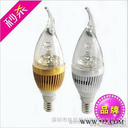 供应亏本促销蜡烛灯3W水晶灯e14光源led节能灯泡led灯e27大功率高亮图3