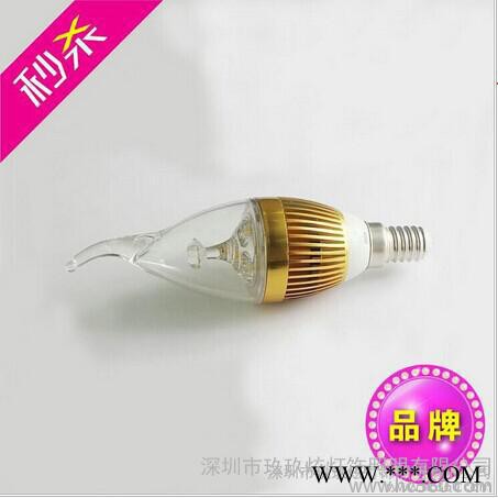 供应亏本促销蜡烛灯3W水晶灯e14光源led节能灯泡led灯e27大功率高亮图2