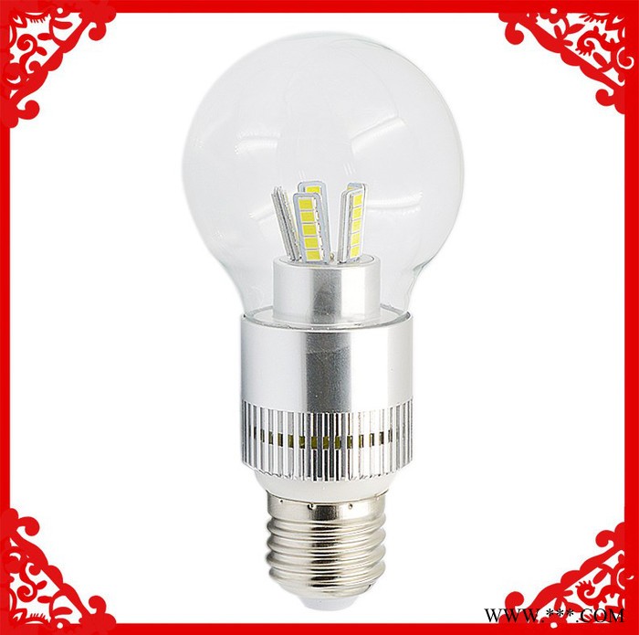 9W360度发光LED球泡蜡烛灯12W**A60玻璃球泡B22照明节能灯图2
