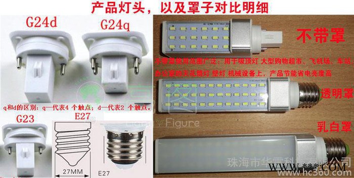 LED横插灯5w12瓦护眼led节能灯螺旋超亮玉米灯泡E27螺口大功率G24图3