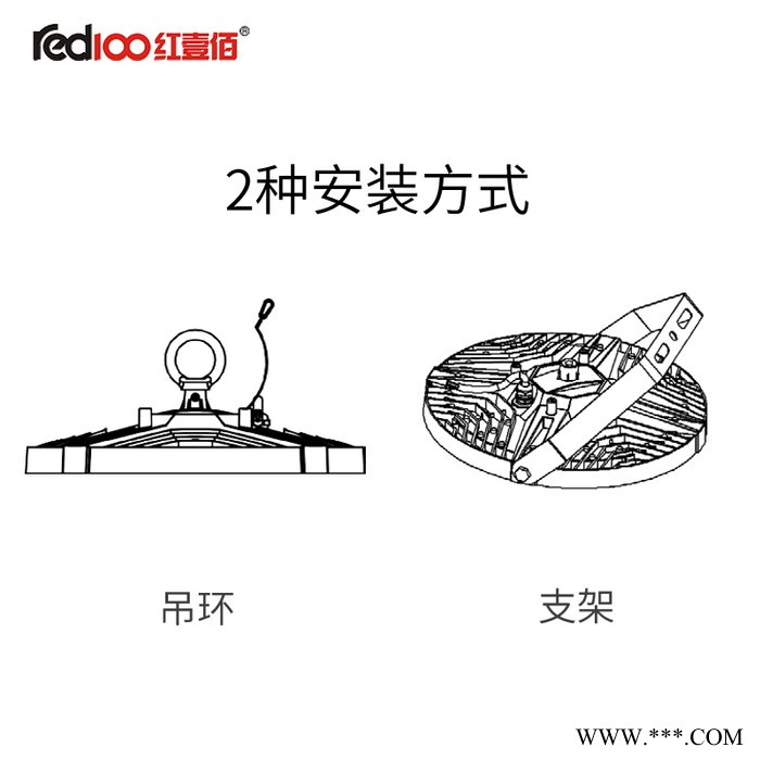 led工矿灯厂房车间灯工厂仓库灯体育场馆灯工业照明ufo飞碟灯U3 100W带灯罩 LED工矿灯图2