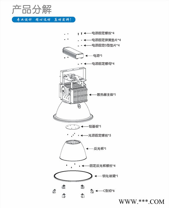 LED厂房灯工厂吊灯车间照明仓库灯大功率天棚灯高亮节能灯工矿灯图3