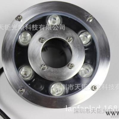 供应RGB6W喷泉灯七彩LED埋地灯全彩水底灯