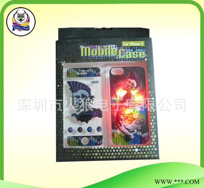 新款上市 9灯来电闪手机壳 iPhon5跑马灯手机壳 保护壳图2