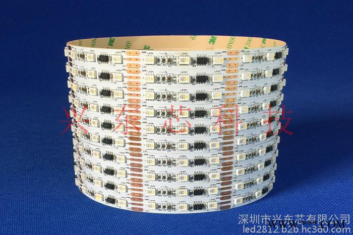 LEDRGBW4合一幻彩灯条，TM1814IC控制，数字编程追逐流水跑马灯条